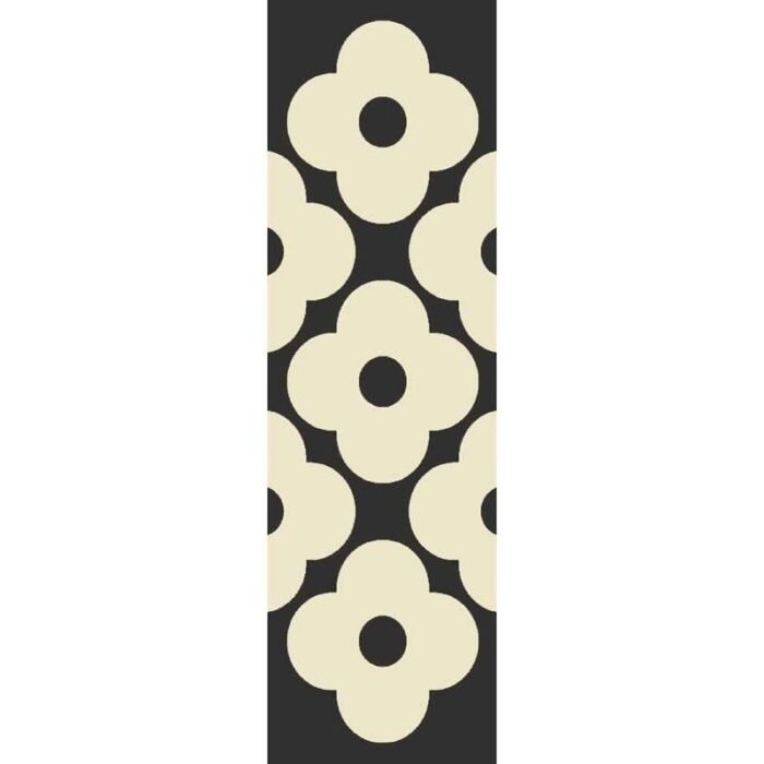 Blue White Geometric Pattern Runner