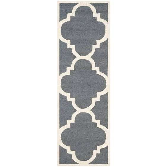 Grey White Geo2 Runner