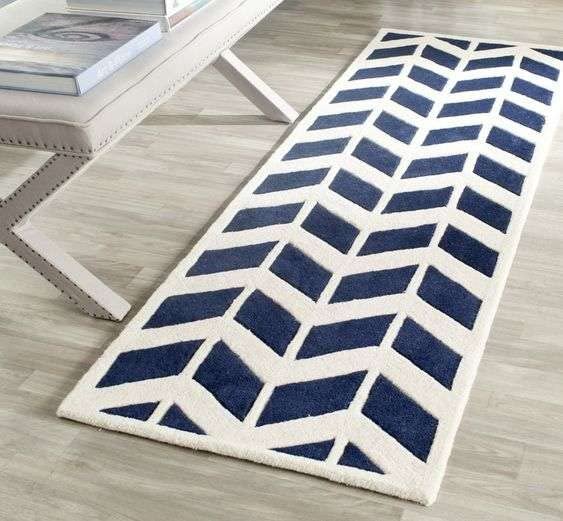 Blue White Arrow Runner