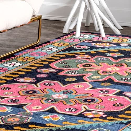 Handmade design floral carpet