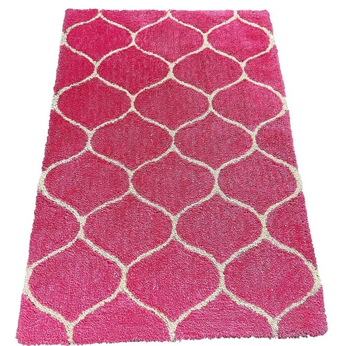 Pink Moroccan Shaggy Rug