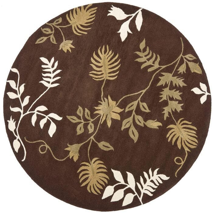 Brown Round Rug