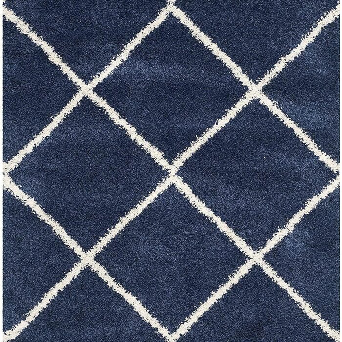 Diagonales Azules Shaggy Rug