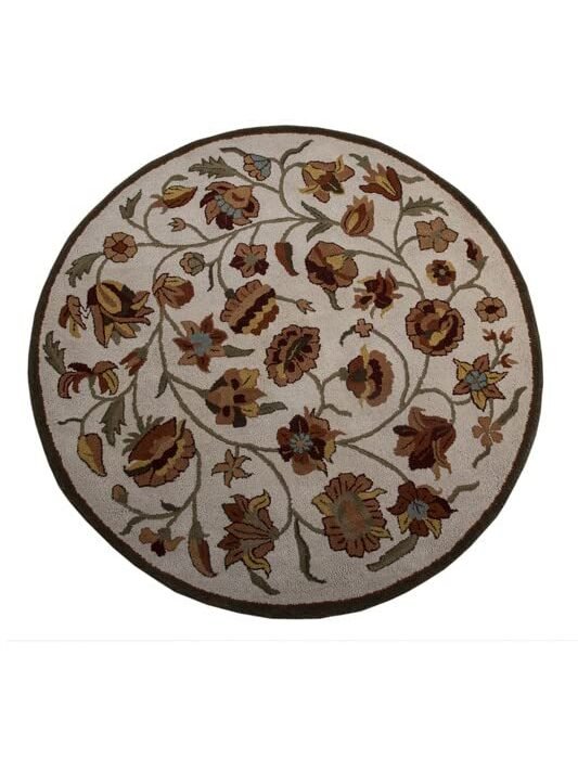 CARPET TRENDS Wool Tufted Round Carpet Modern