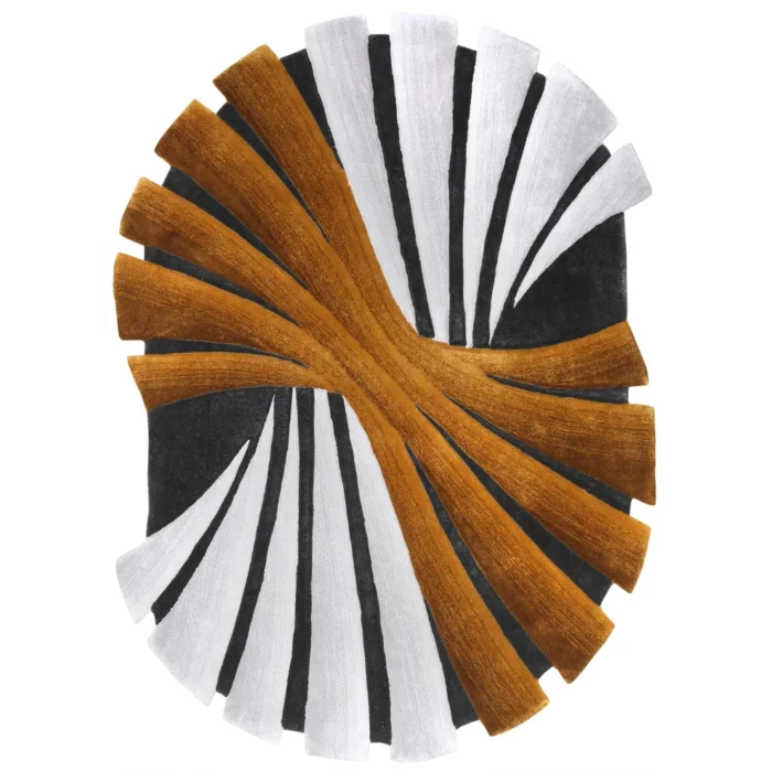 Designer Non Shape Spiral Pattern Rug
