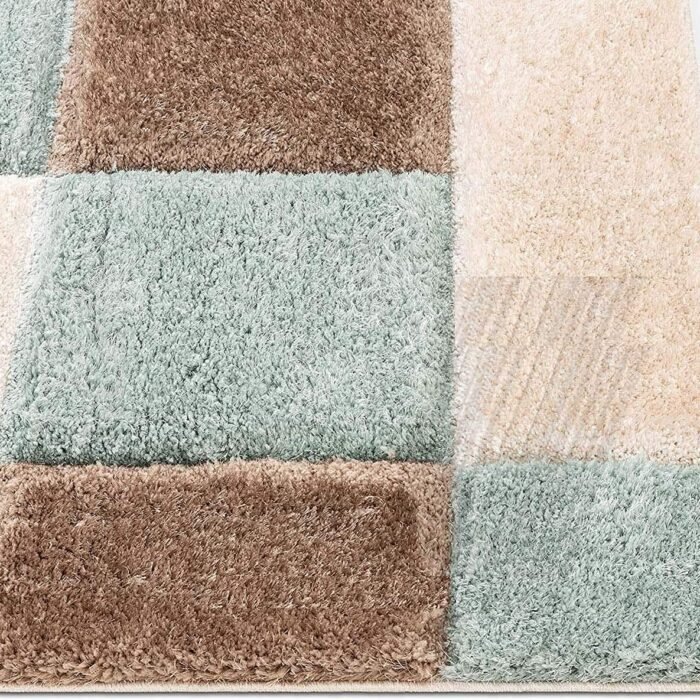 Cajas Azules Marrones Shaggy Rug
