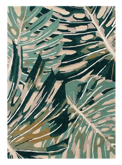 Modern Leafy Abstract Rug