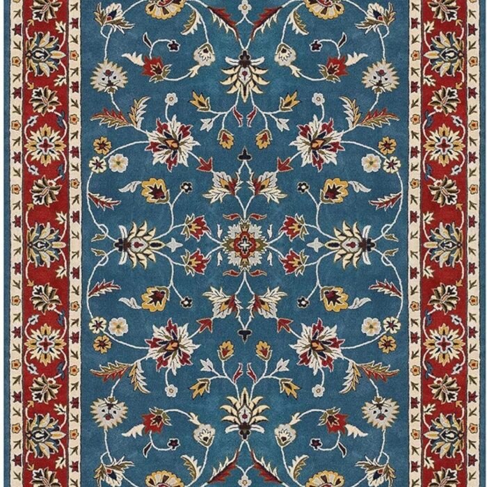 Indian Traditional Art Turquoise & Red